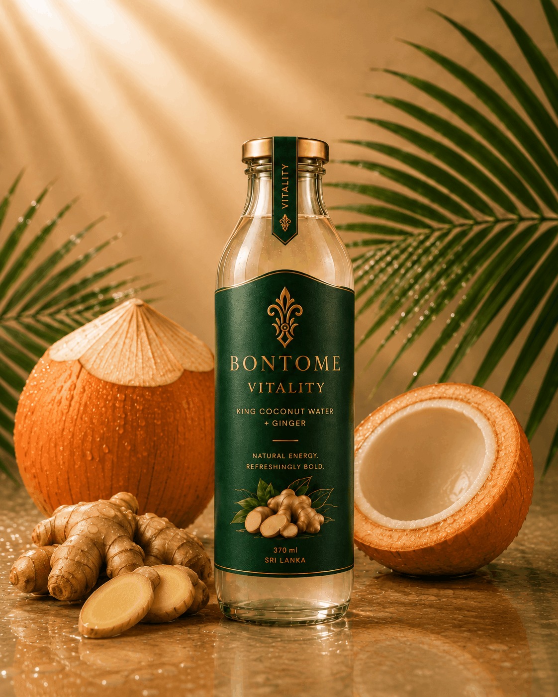 BONTOME VITALITY - King Coconut Water with Ginger, 370ml